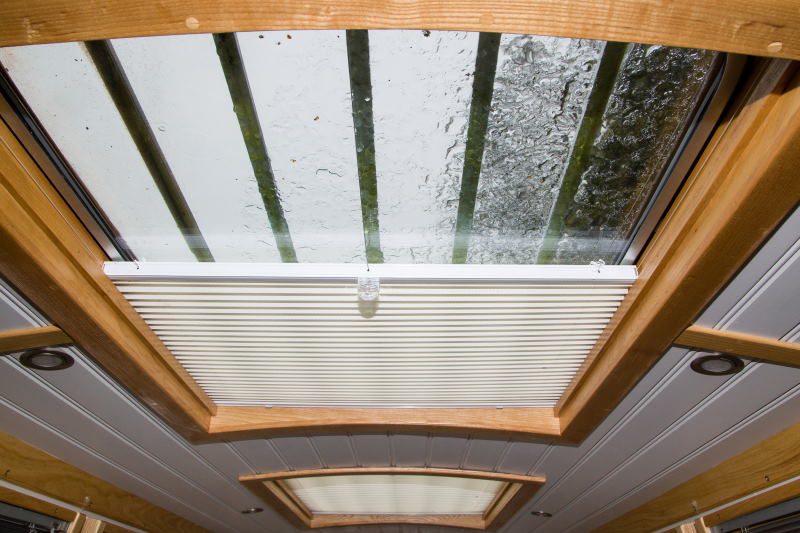 Sunroof with blind on Shropshire Lady canal boat