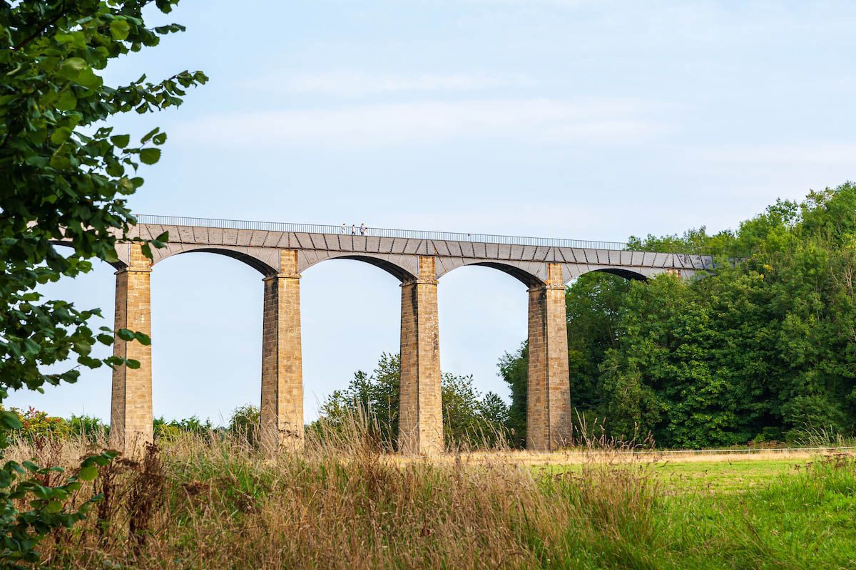 View of Pontcysyllte Aqueduct from below